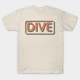 Retro Dive Vintage Diving Springboard Diver T-Shirt